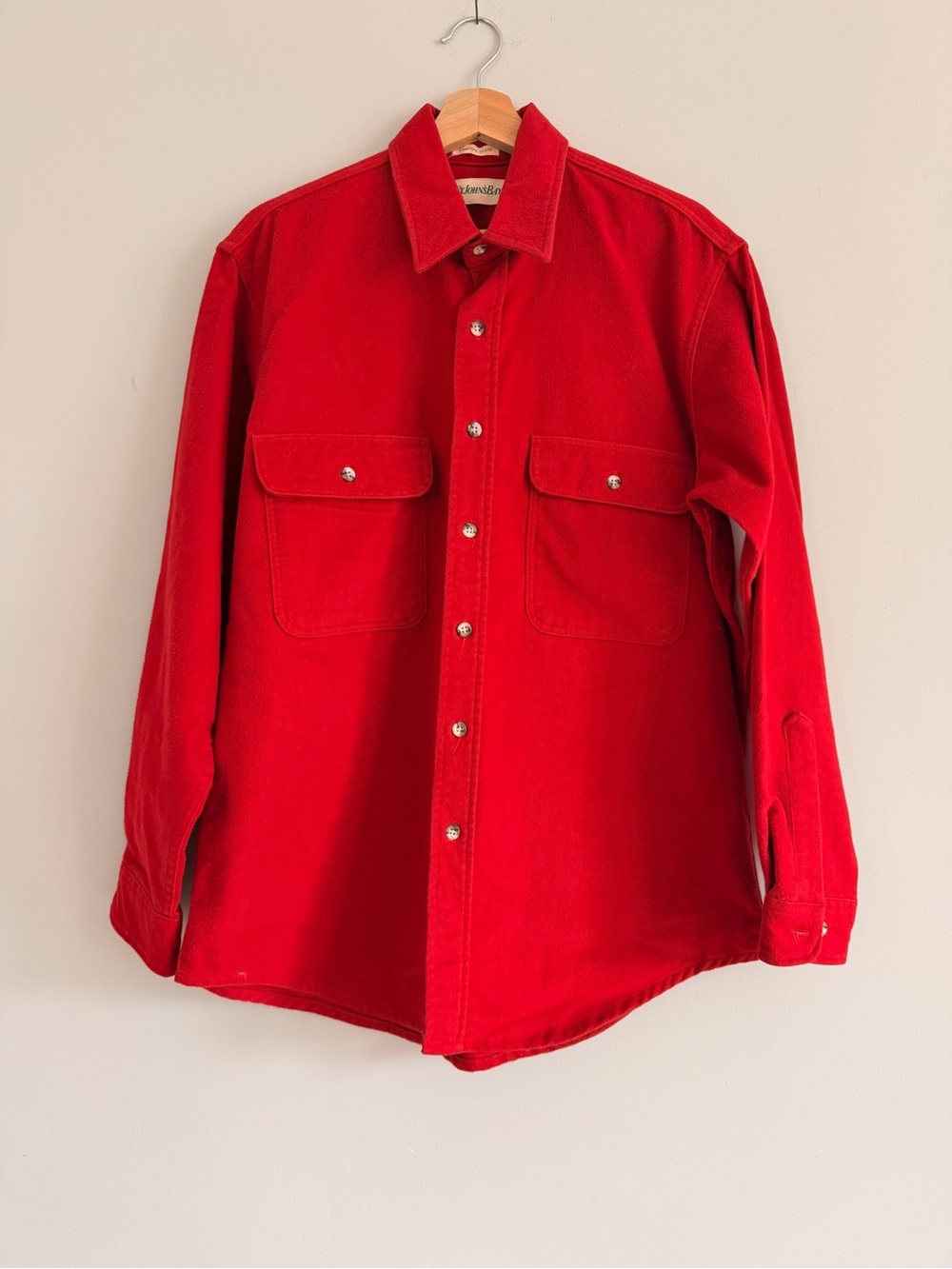 St. John's Bay Red Chamois Button-Down Shirt